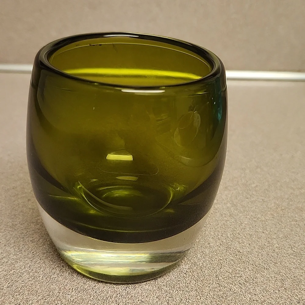 Crate & Barrel Green Votive - Fall Decor